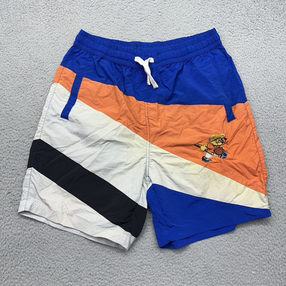 Hustle Gang Mens Large Arena Baseball Bear Colorblock‎ Shorts Nylon Swim Trunks